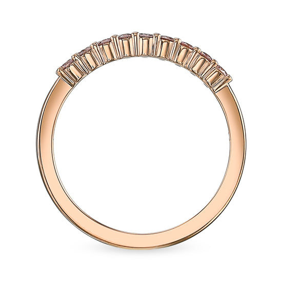 Fancy Light Pink Diamond 9 Stone Stacking Band Ring