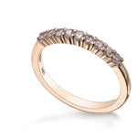Fancy Light Pink Diamond 9 Stone Stacking Band Ring