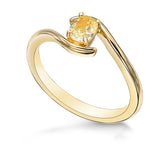 Fancy Yellow Oval Diamond Solitaire Ring