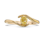 Fancy Yellow Oval Diamond Solitaire Ring