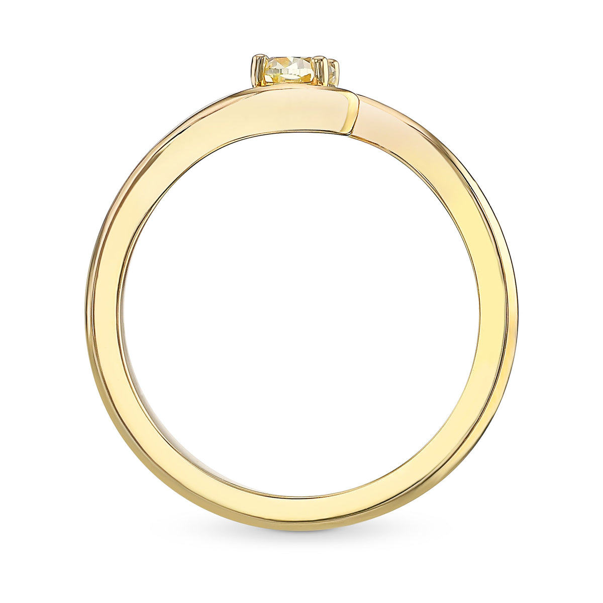 Fancy Yellow Oval Diamond Solitaire Ring