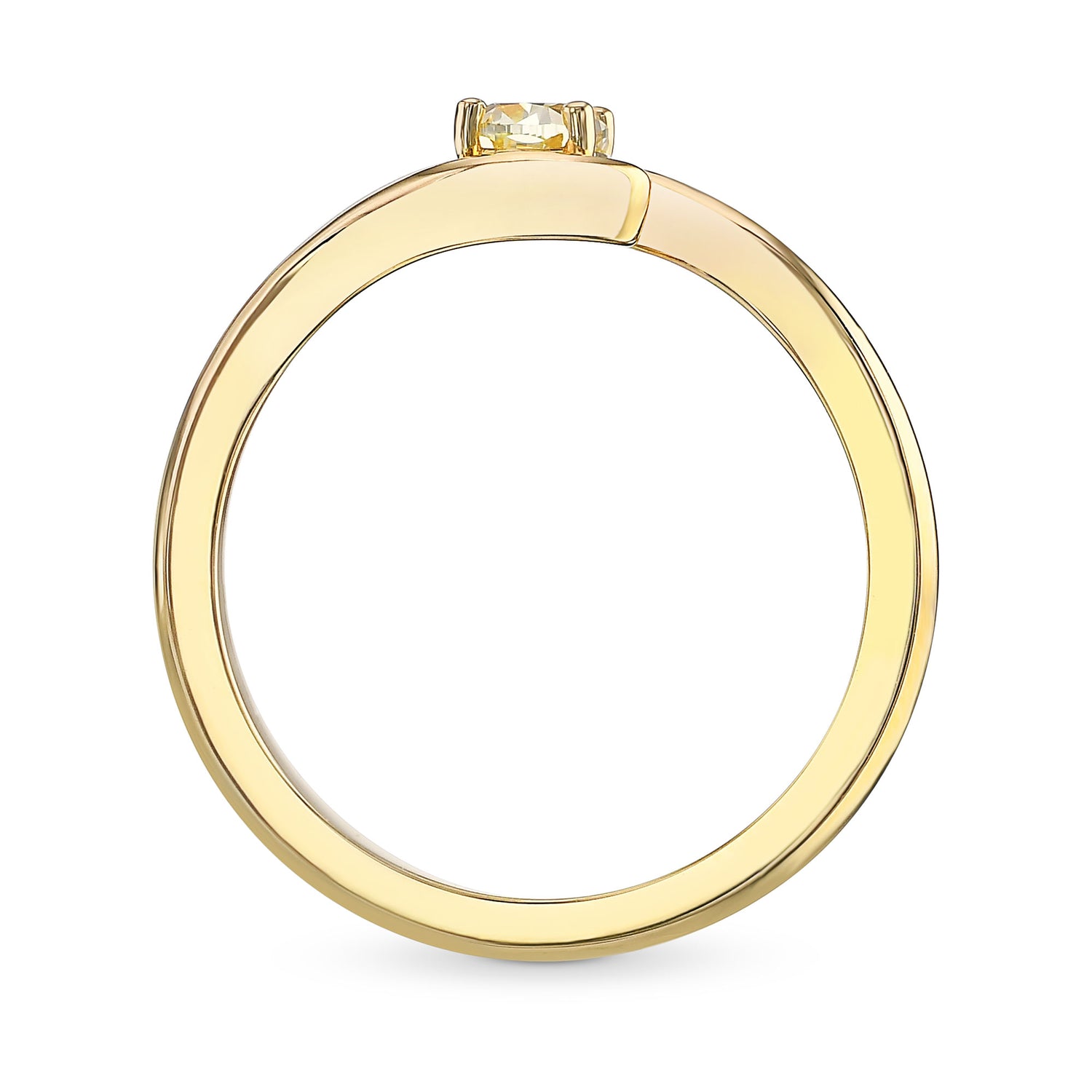 Fancy Yellow Oval Diamond Solitaire Ring