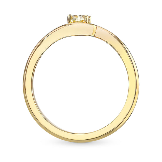 Fancy Yellow Oval Diamond Solitaire Ring