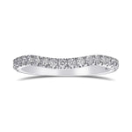 Contoured Open Pave Diamond Wedding Band