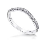 Contoured Open Pave Diamond Wedding Band