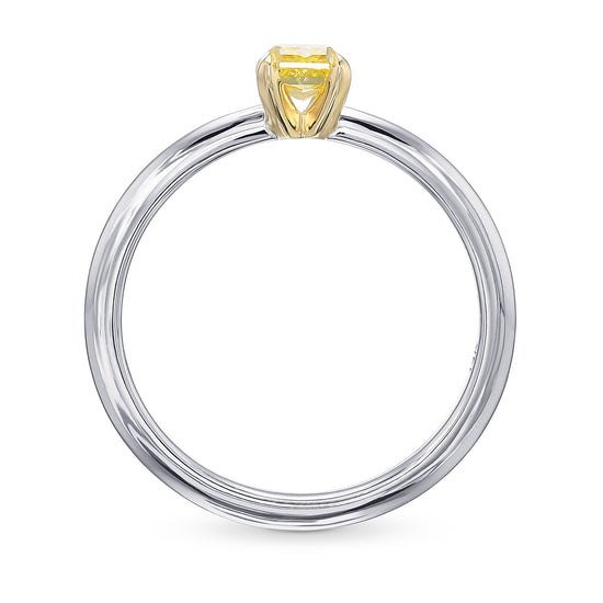 Fancy Intense Yellow Radiant Solitaire Ring