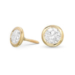 Round Bezel-set Diamond Earrings