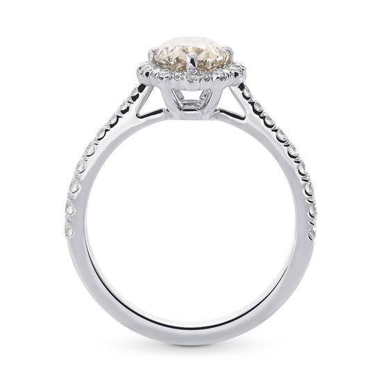 Fancy Gray Oval Diamond Dress Ring 