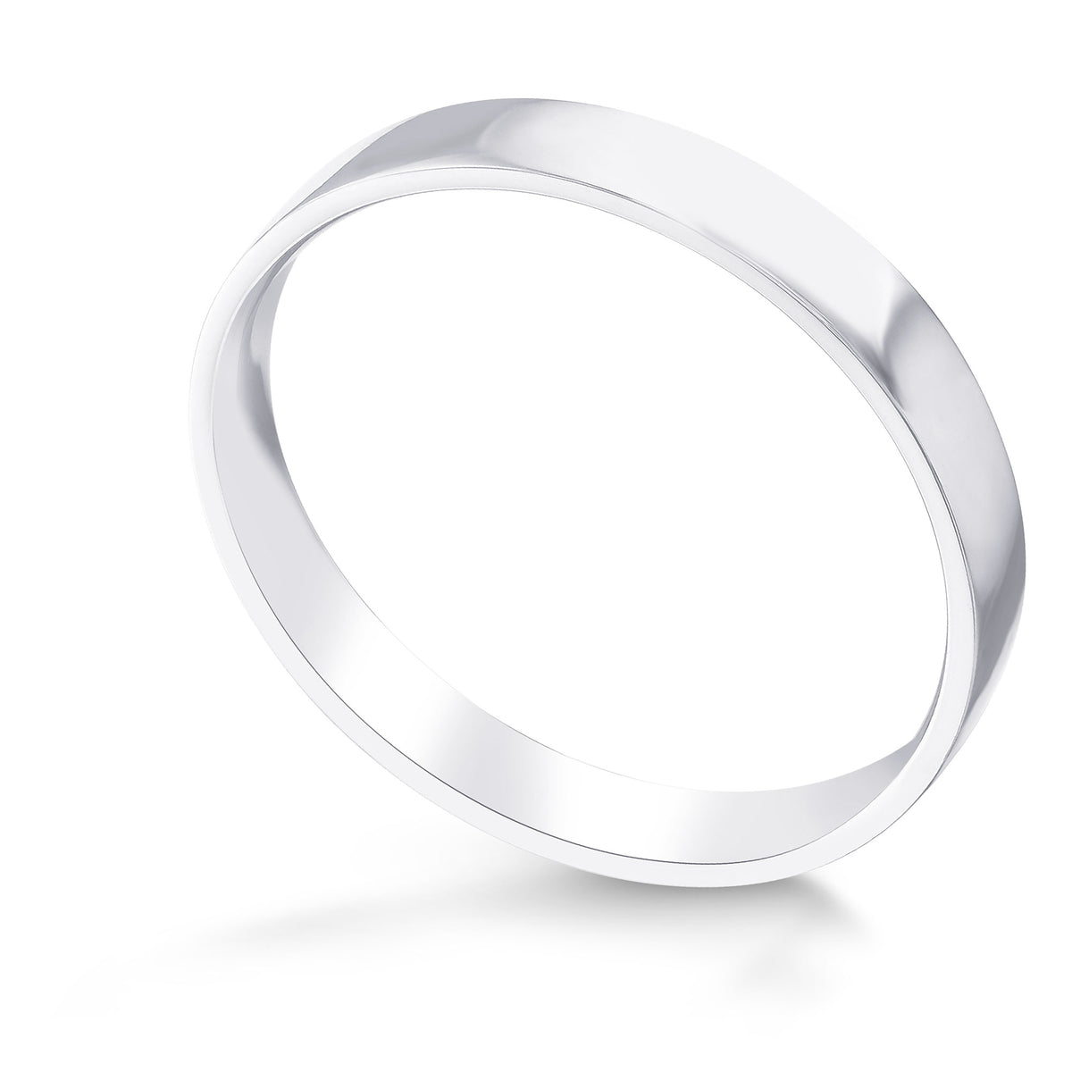 Flat Platinum Wedding Band