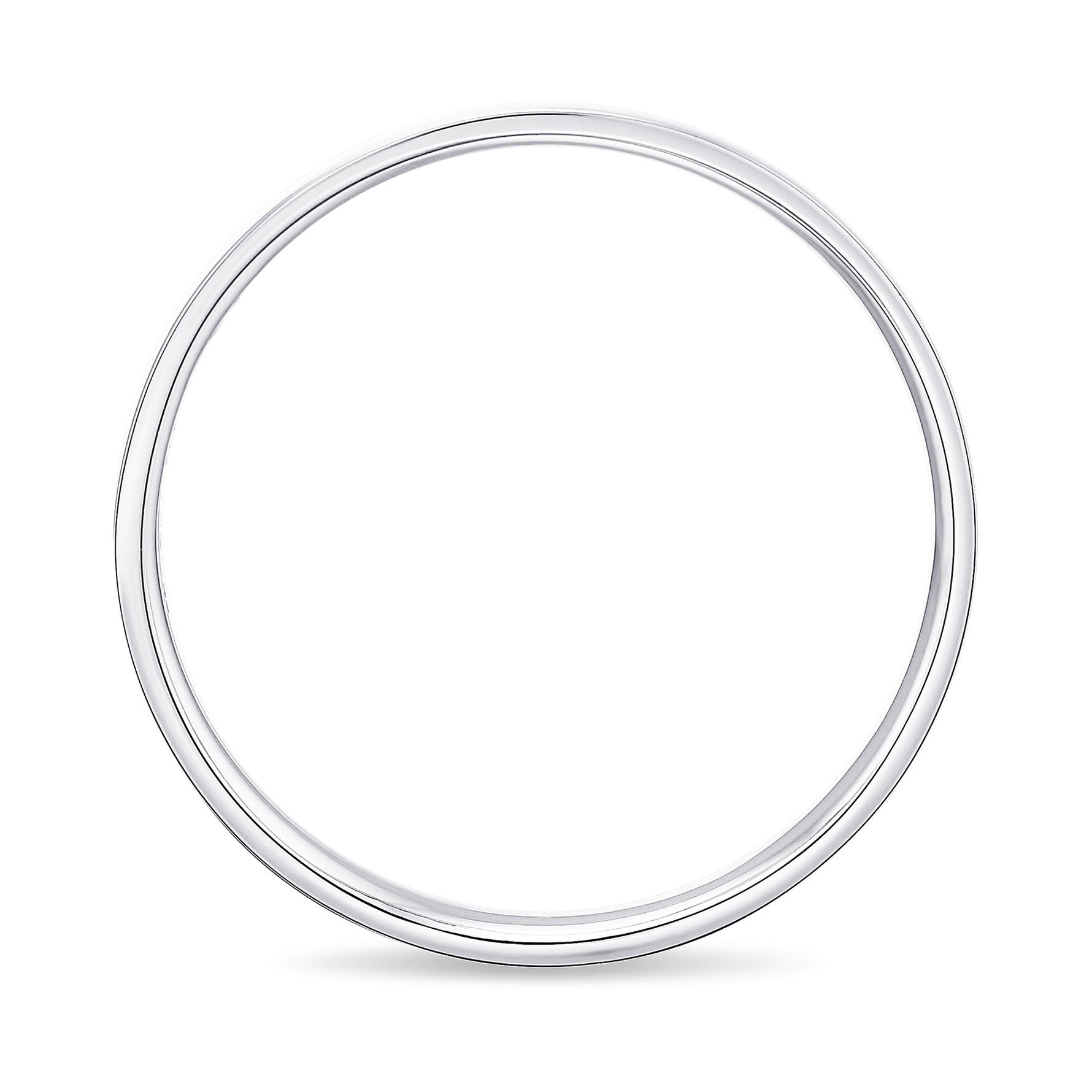 Flat Platinum Wedding Band