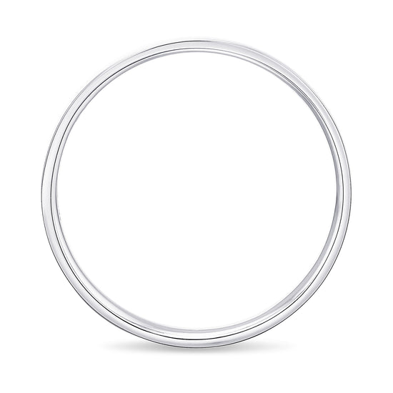 Flat Platinum Wedding Band