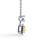 Fancy Intense Yellow Cushion Diamond Pendant