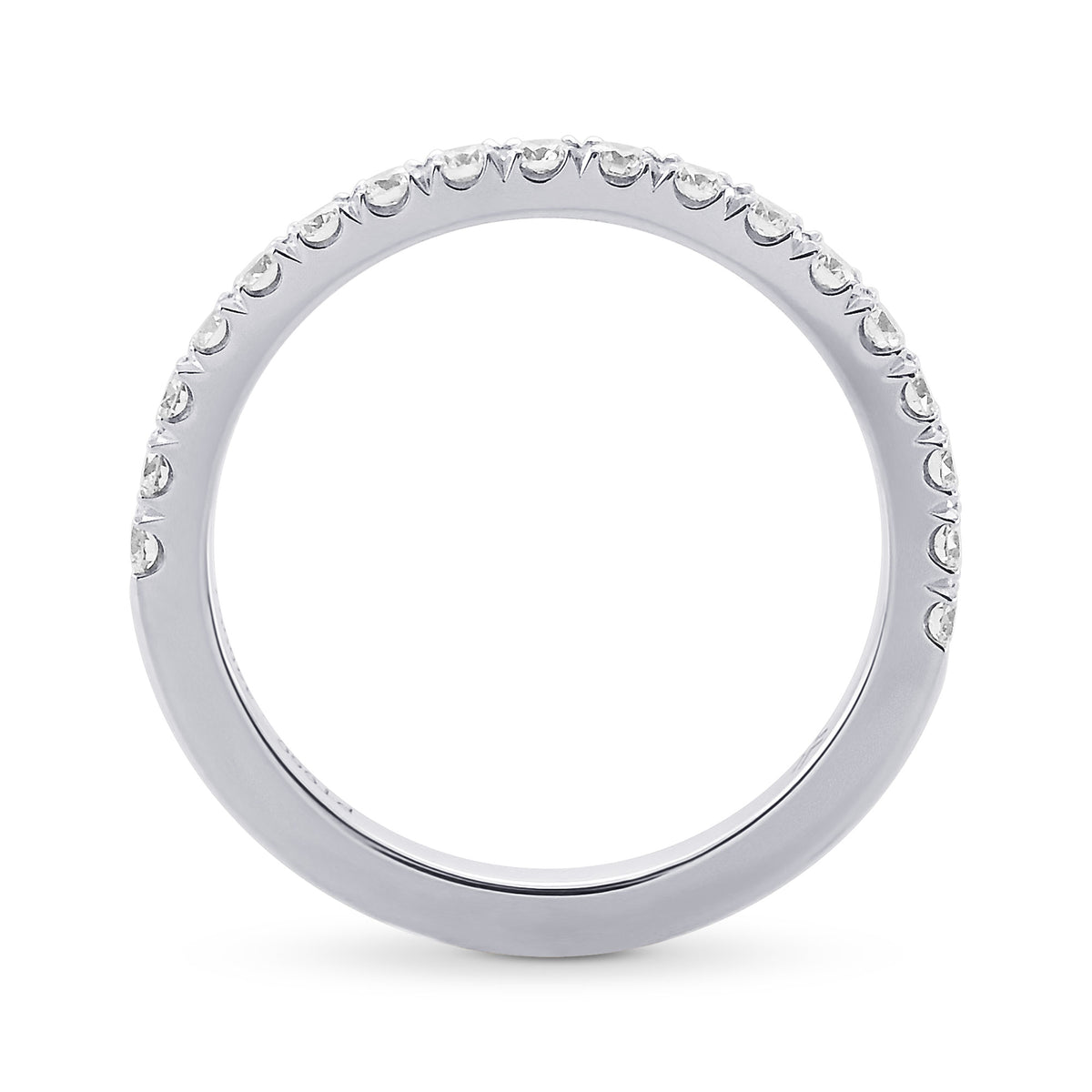 Open Pave Diamond Half Eternity Ring