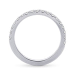 Open Pave Diamond Half Eternity Ring