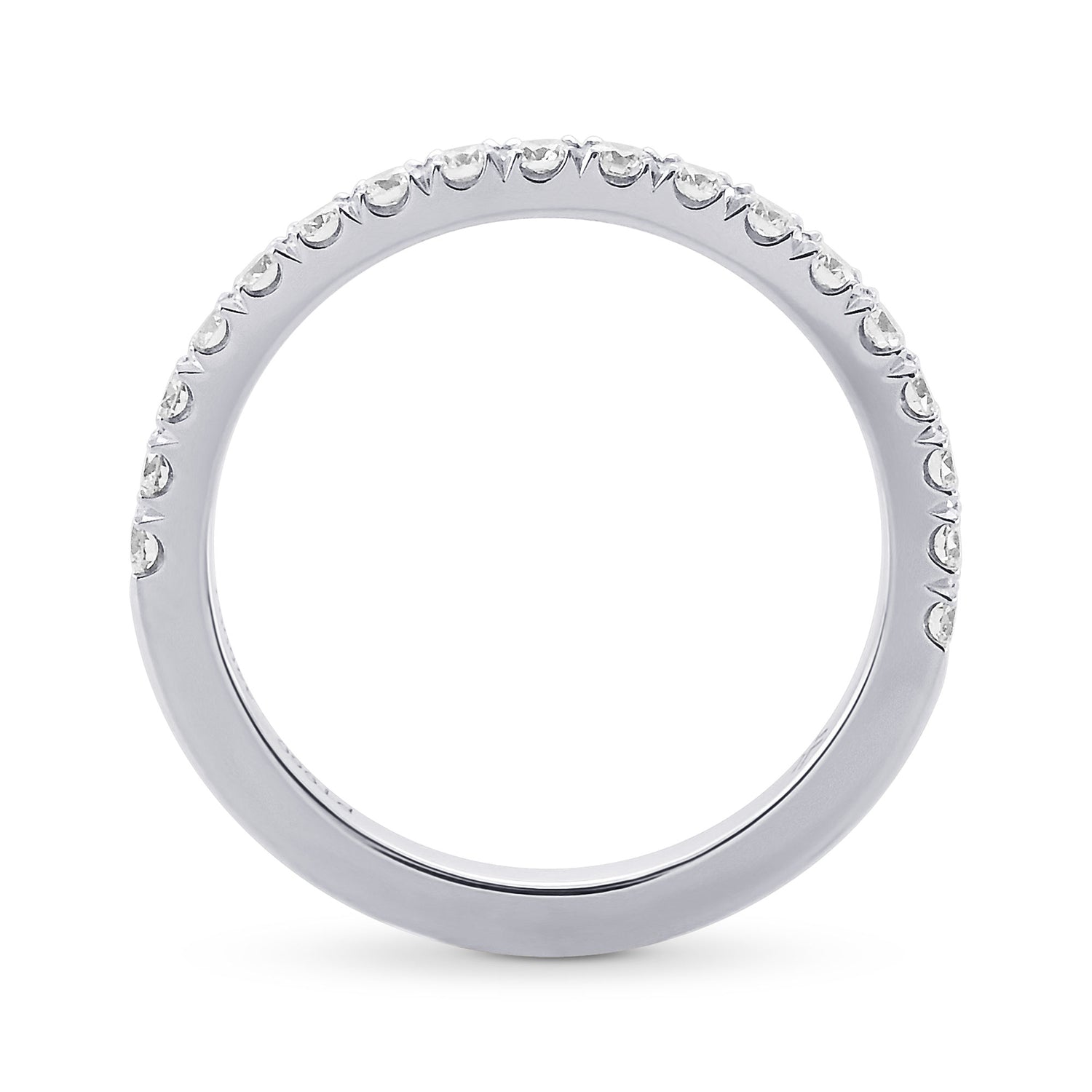 Open Pave Diamond Half Eternity Ring