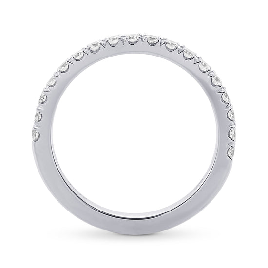 Open Pave Diamond Half Eternity Ring