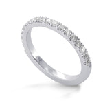 Open Pave Diamond Half Eternity Ring