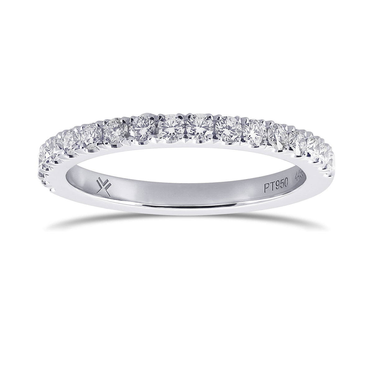 Open Pave Diamond Half Eternity Ring