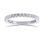 Open Pave Diamond Half Eternity Ring