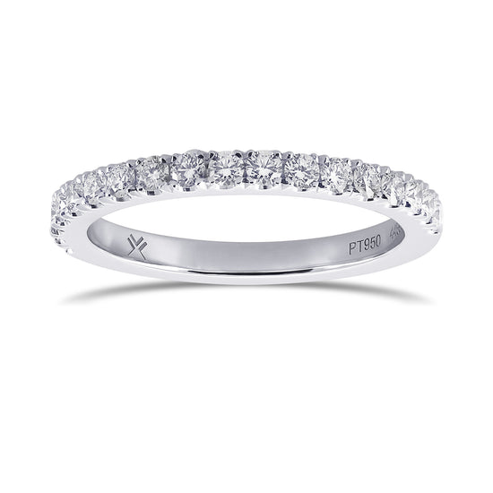 Open Pave Diamond Half Eternity Ring