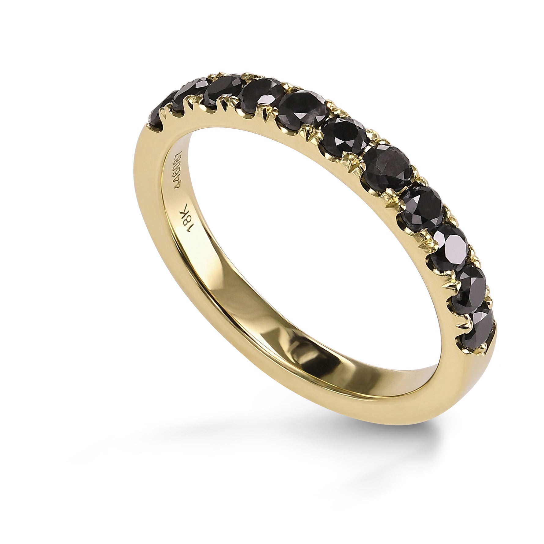Black Diamond Wedding Band Ring
