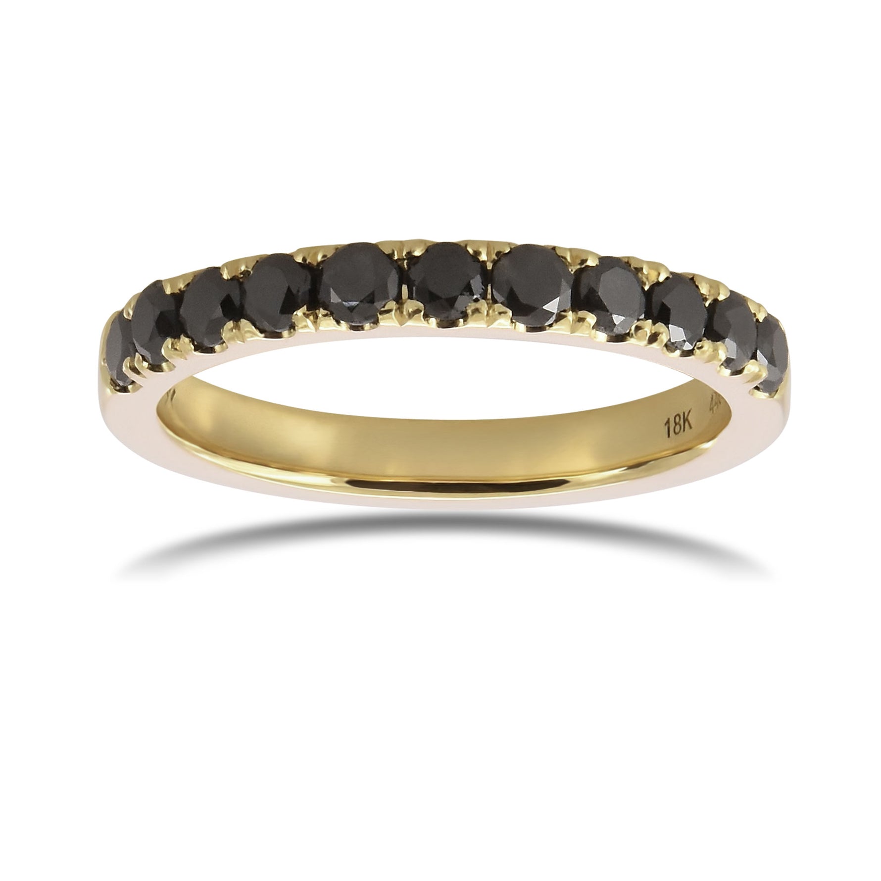 Black Diamond Wedding Band Ring