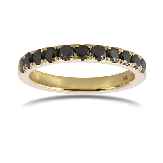 Black Diamond Wedding Band Ring