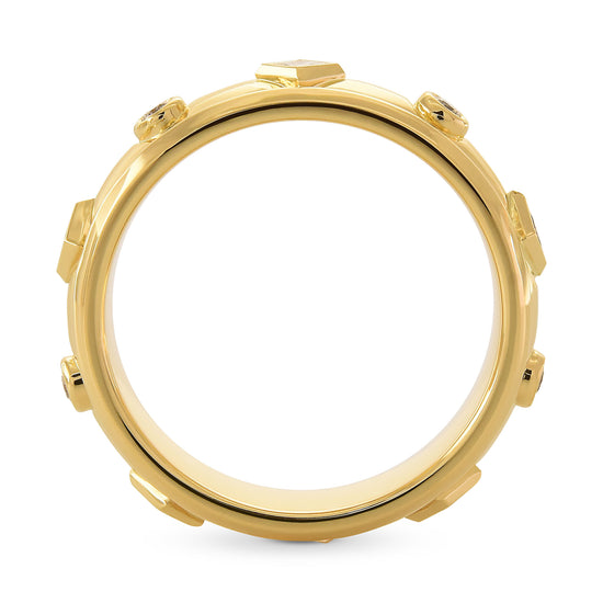 Colorless Princess-cut & Round Diamond Ring