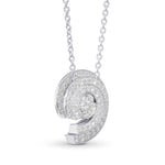 Faint Green Spiral Round Diamond Pendant