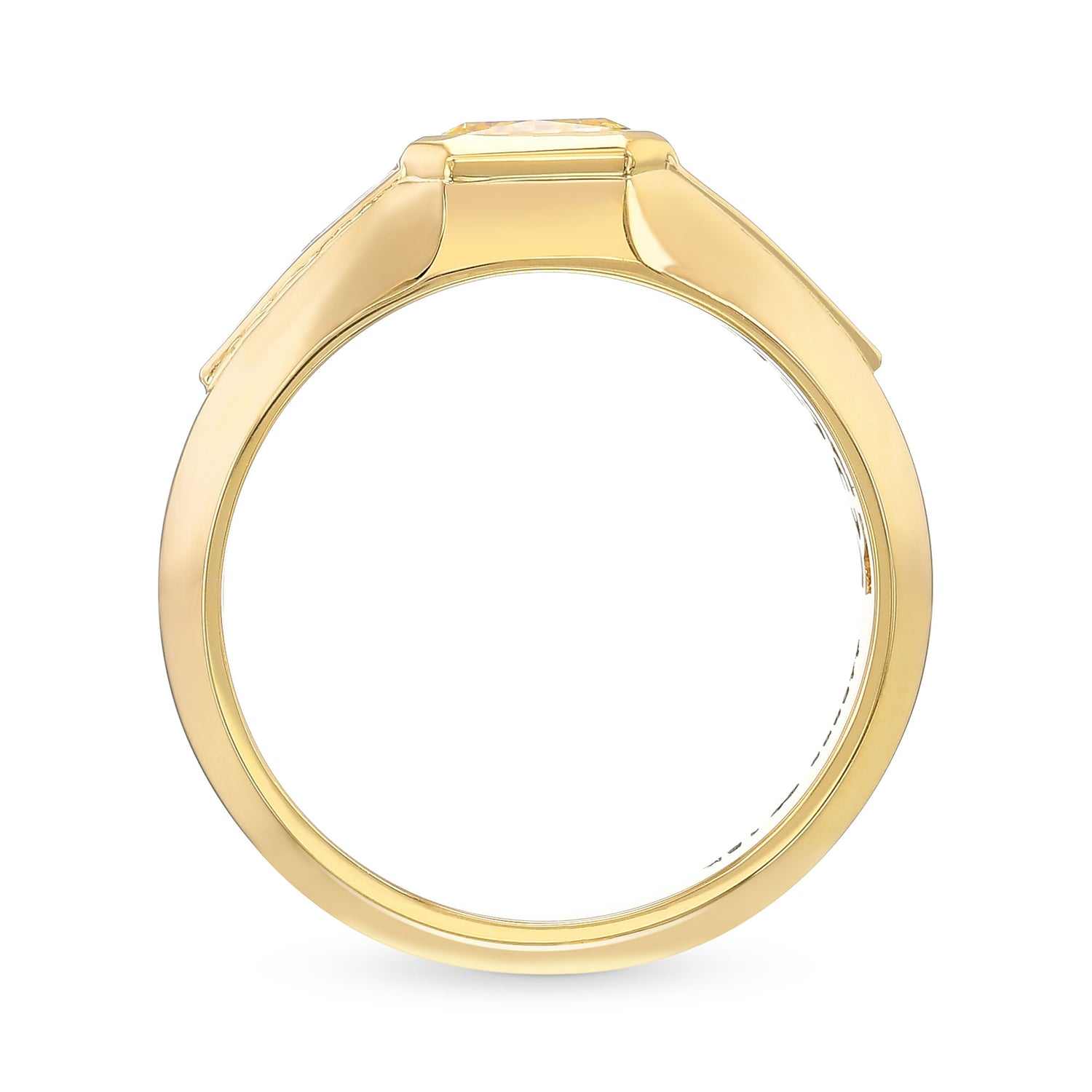 Light Yellow Radiant Diamond Men's Ring