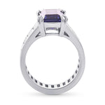 Tanzanite Baguette and Diamond Full Eternity Ring