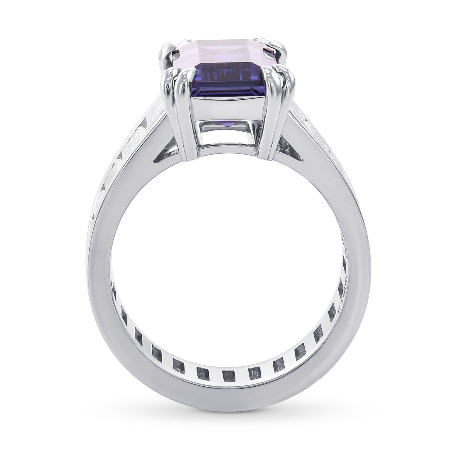 Tanzanite Baguette and Diamond Full Eternity Ring