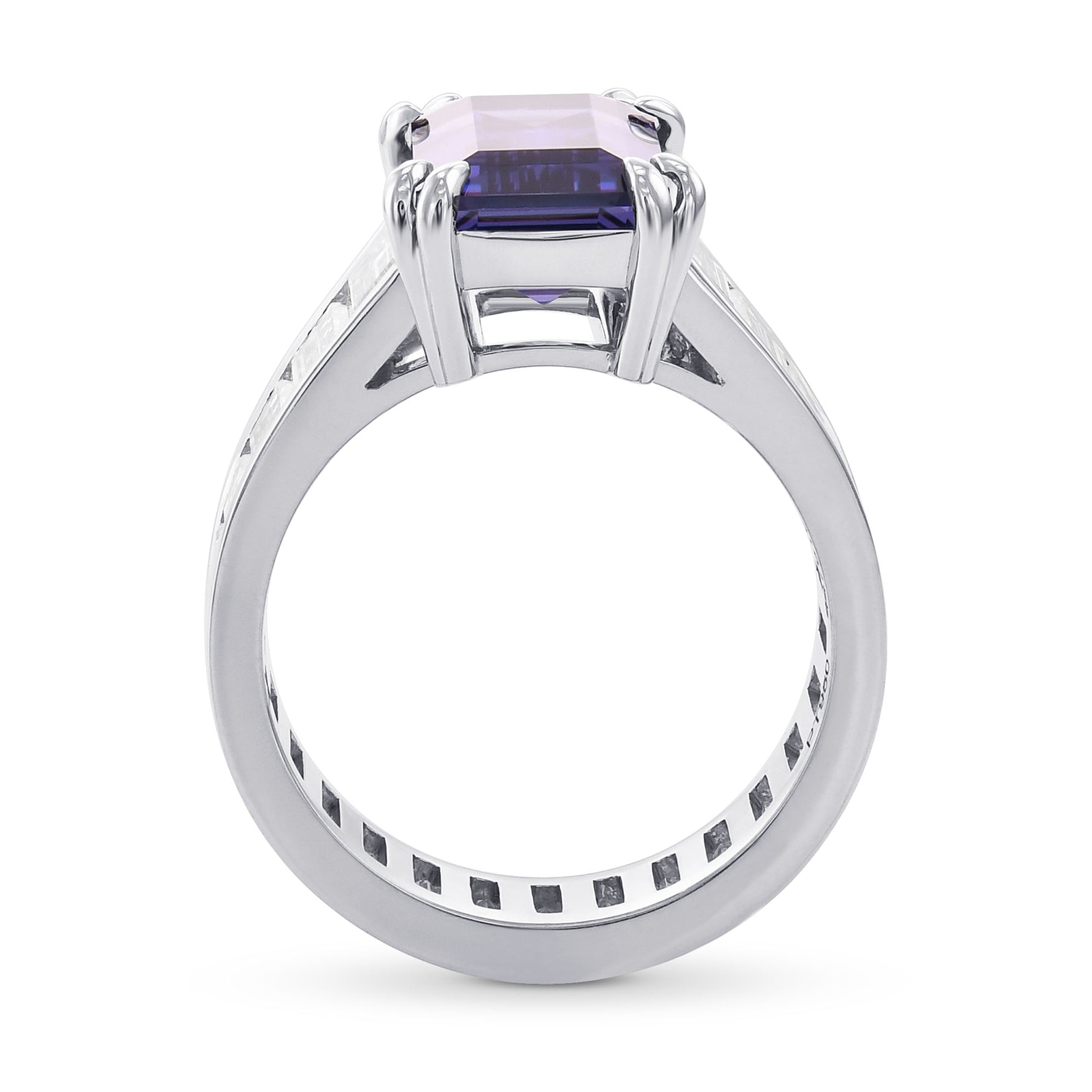 Tanzanite Baguette and Diamond Full Eternity Ring