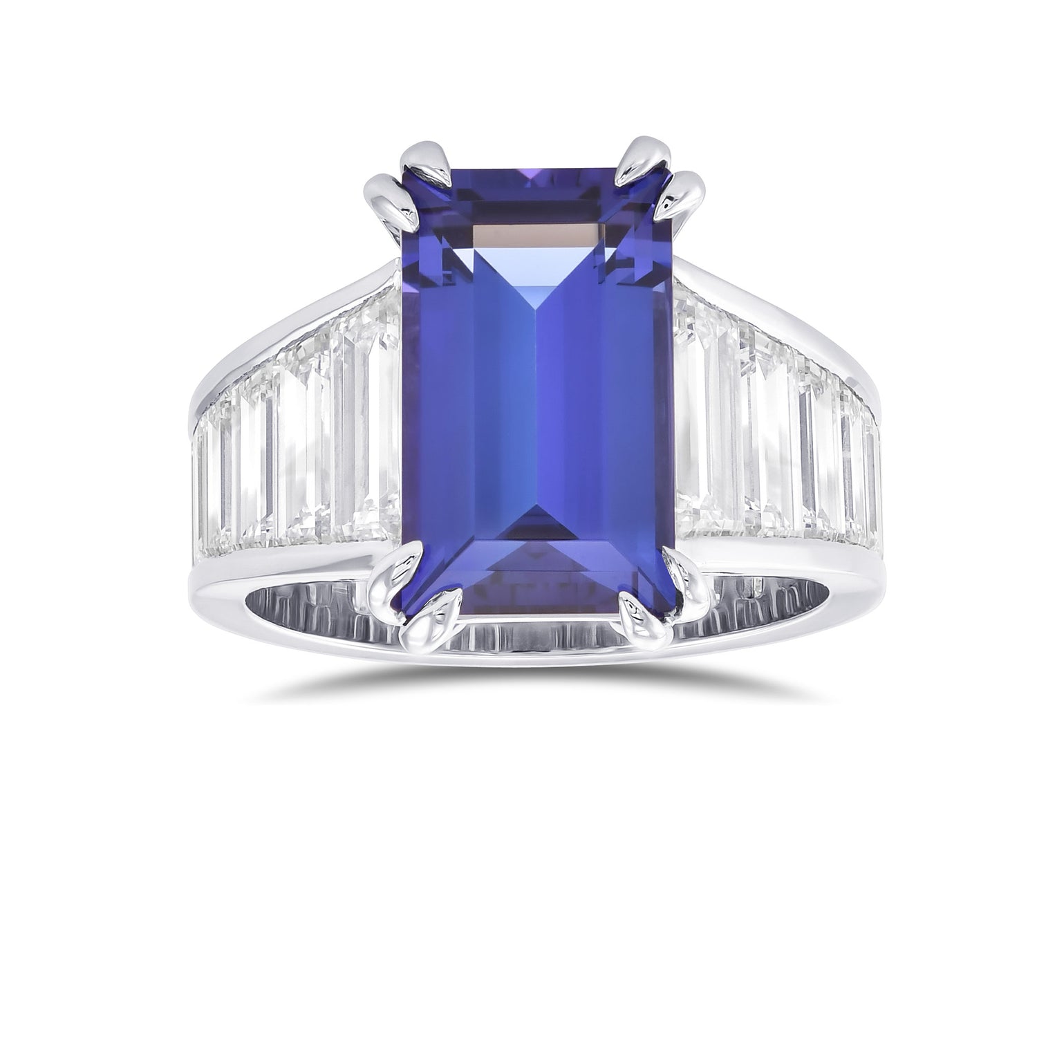 Tanzanite Baguette and Diamond Full Eternity Ring