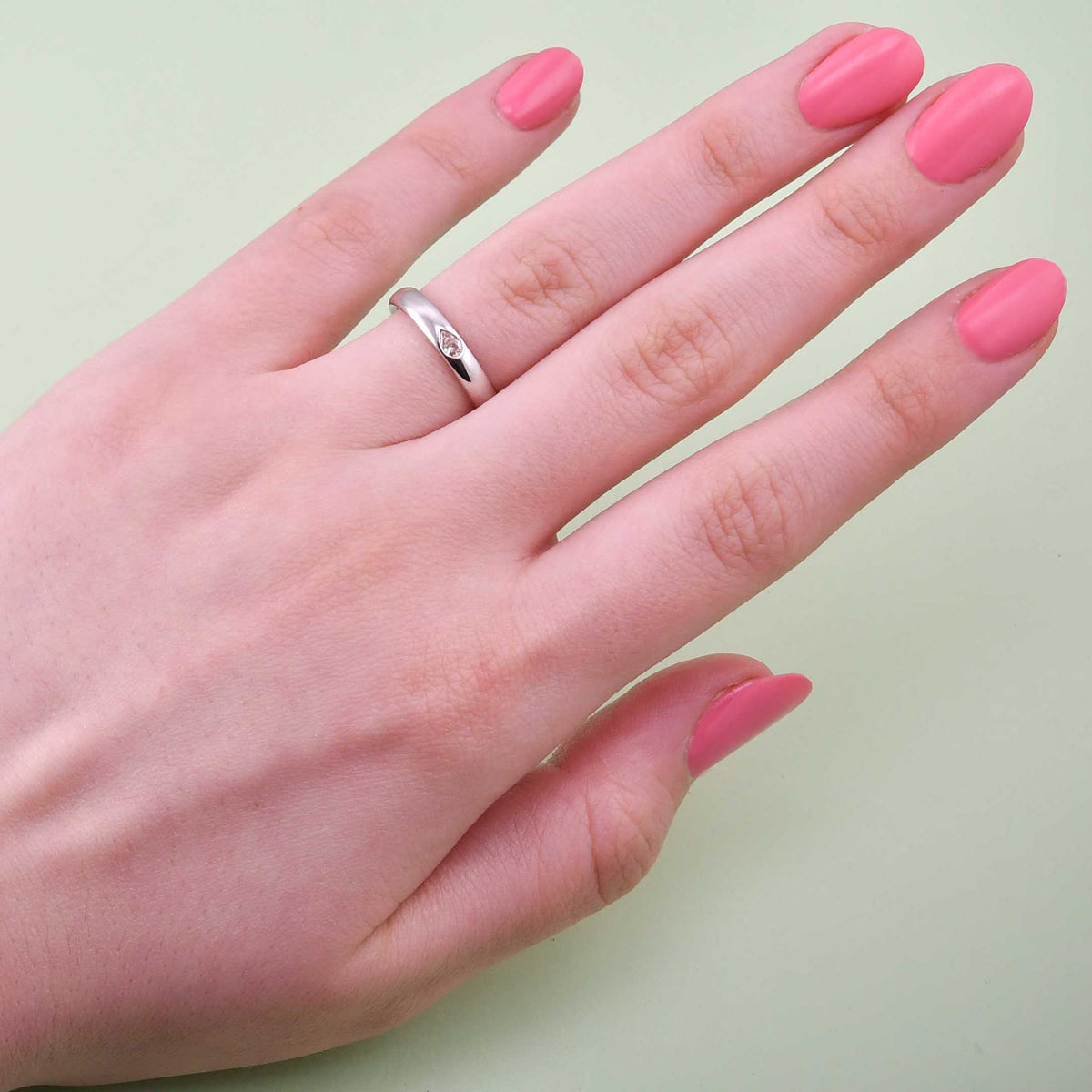 Fancy Pinkish Brown Pear Classic Solitaire Engagement Diamond Ring