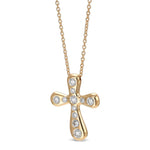 Diamond Cross Bezel Pendant