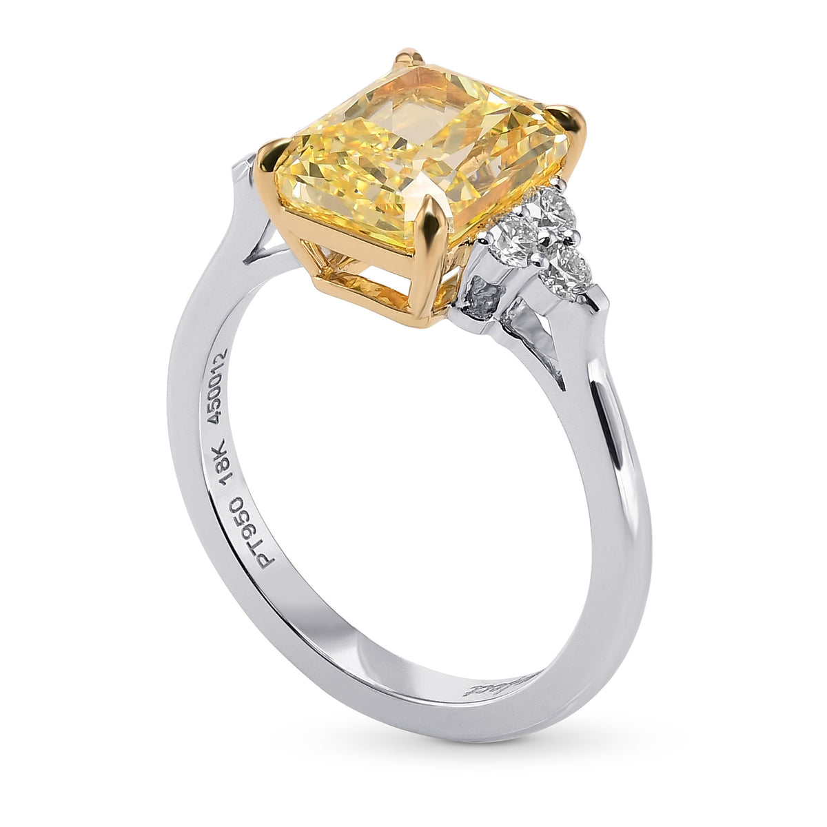 Fancy Intense Yellow Radiant Diamond Engagement & Wedding Ring Set