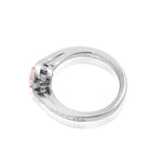 Light Pink Oval Diamond Cross-Over Ring