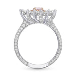 Fancy Purplish Pink Radiant Diamond Dress Ring