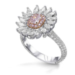 Fancy Purplish Pink Radiant Diamond Dress Ring