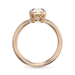 Fancy Yellowish Brown Emerald Shape Solitaire Diamond Ring