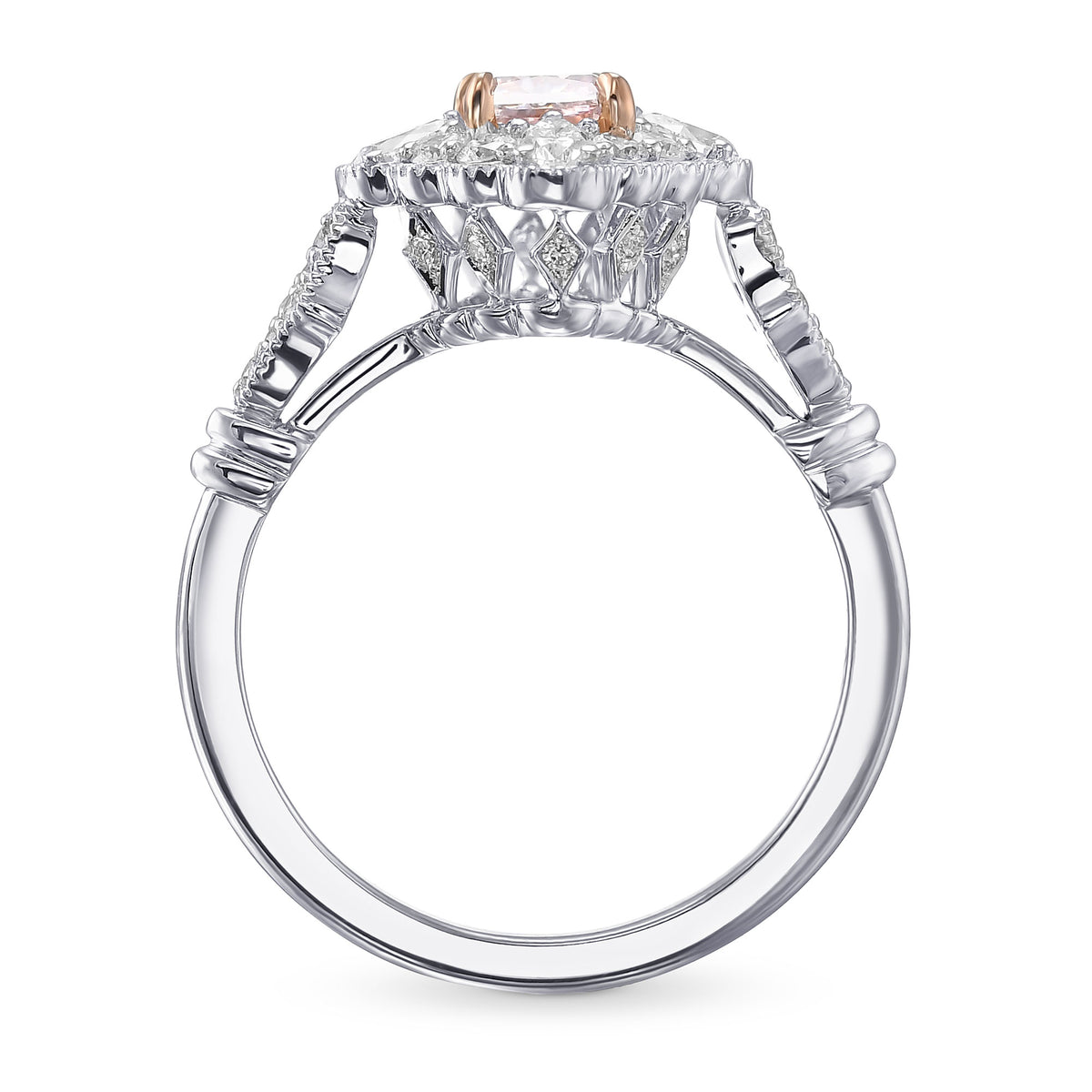 Fancy Pink Radiant Extraordinary Diamond Ring