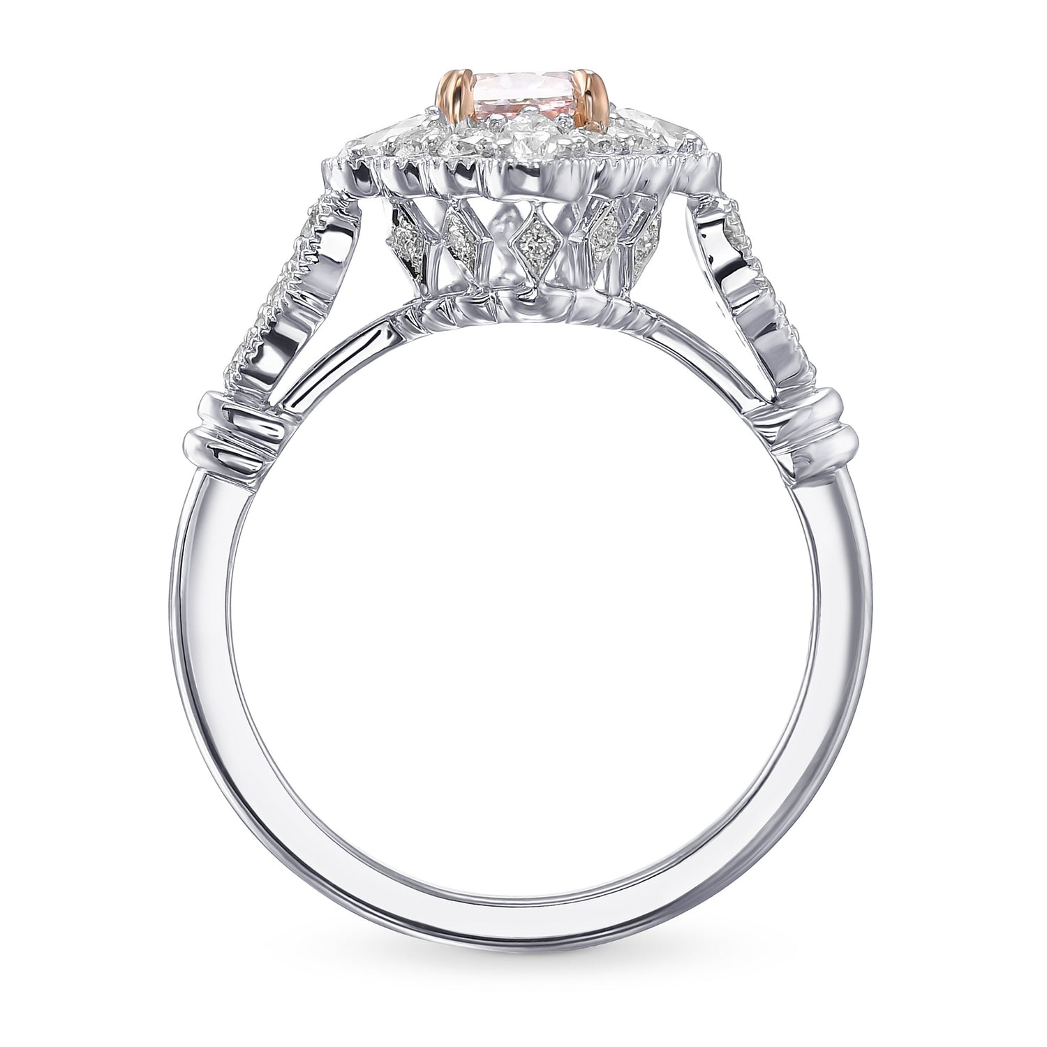 Fancy Pink Radiant Extraordinary Diamond Ring