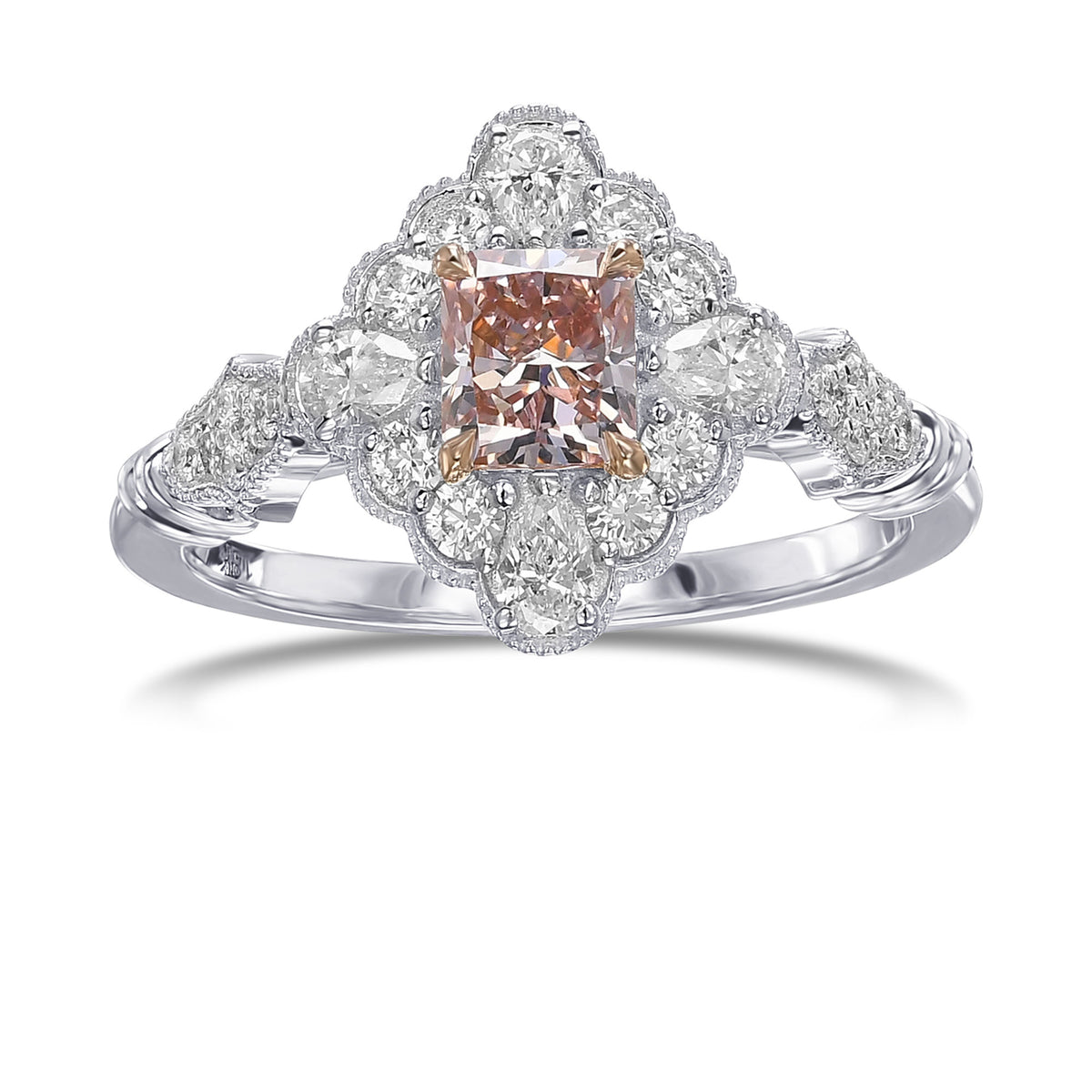 Fancy Pink Radiant Extraordinary Diamond Ring
