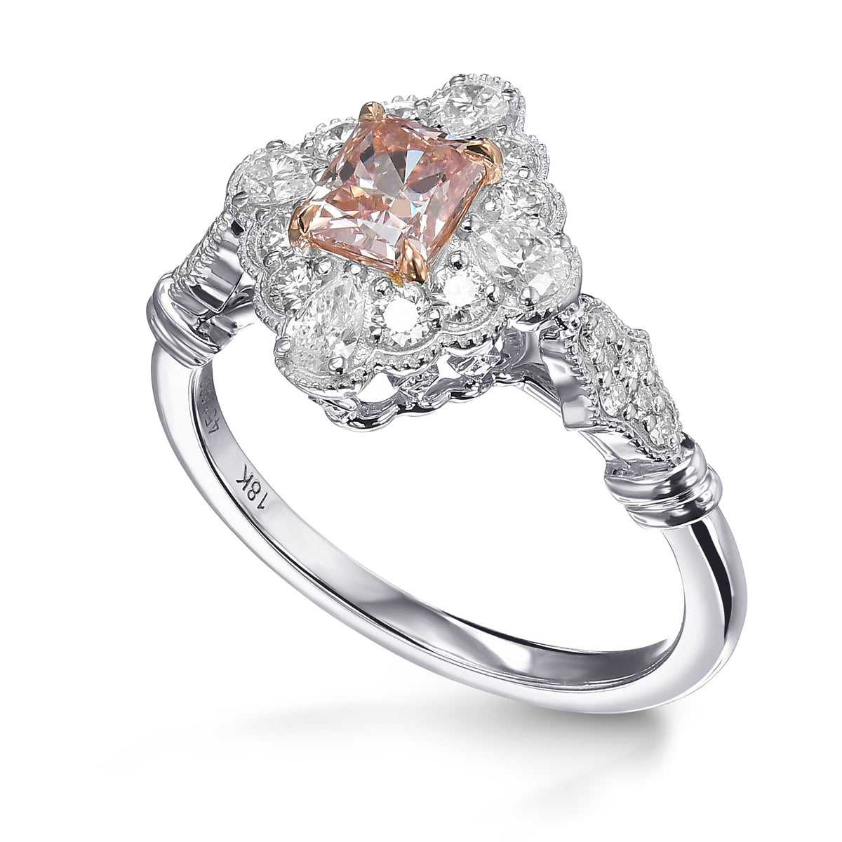 Fancy Pink Radiant Extraordinary Diamond Ring