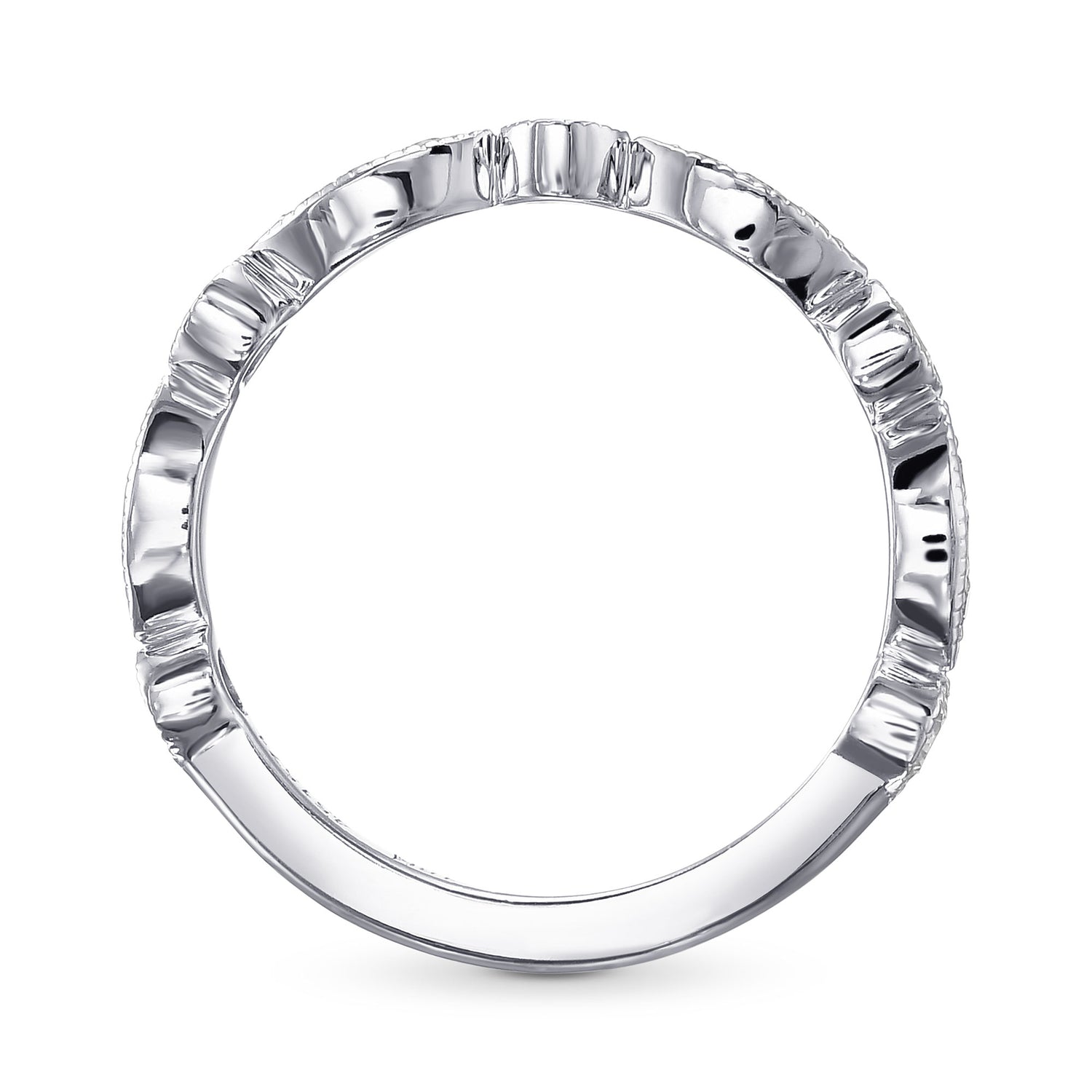 Fancy Pink & White Diamond Designer Band Ring