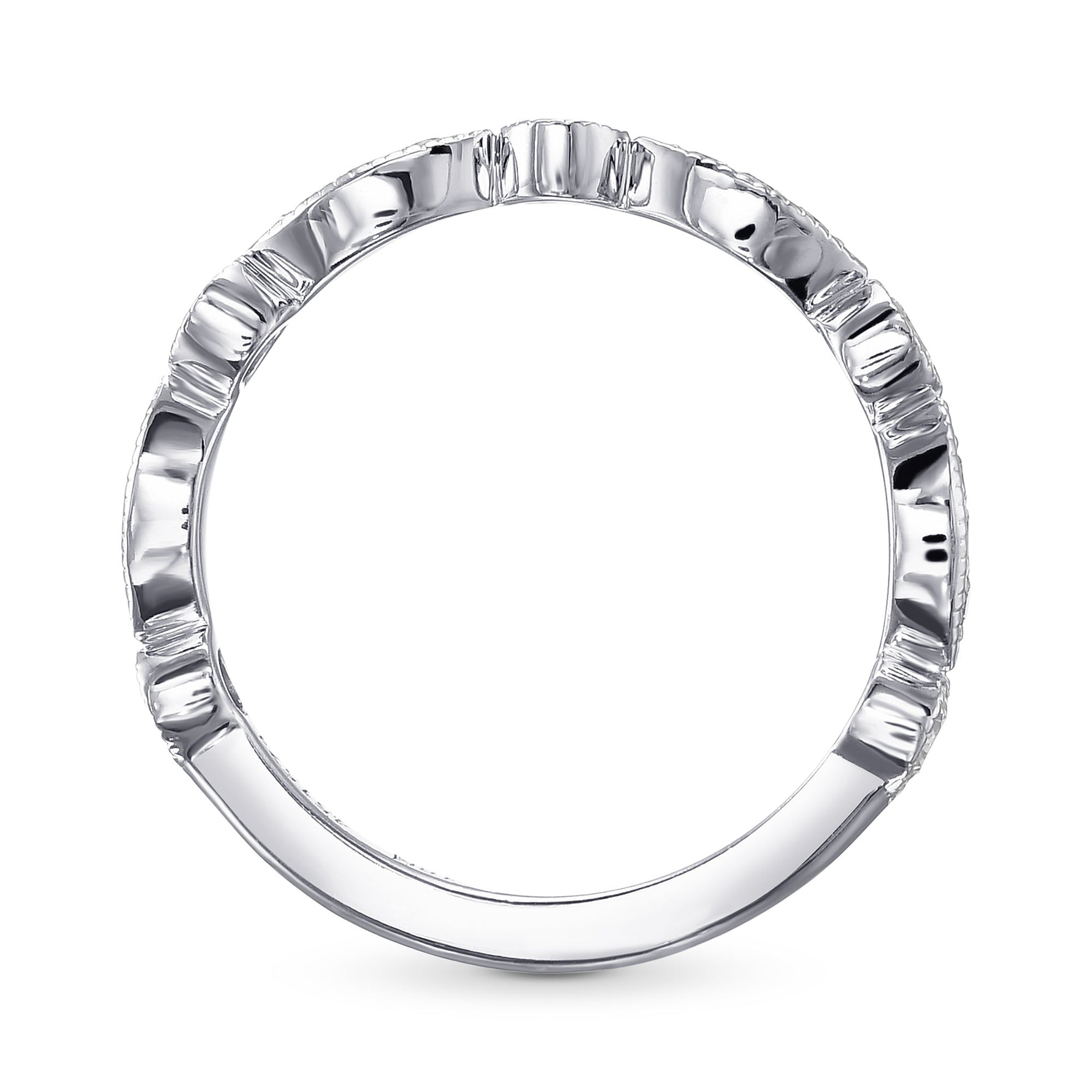 Fancy Pink & White Diamond Designer Band Ring