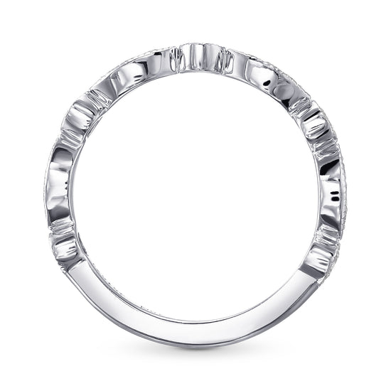 Fancy Pink & White Diamond Designer Band Ring