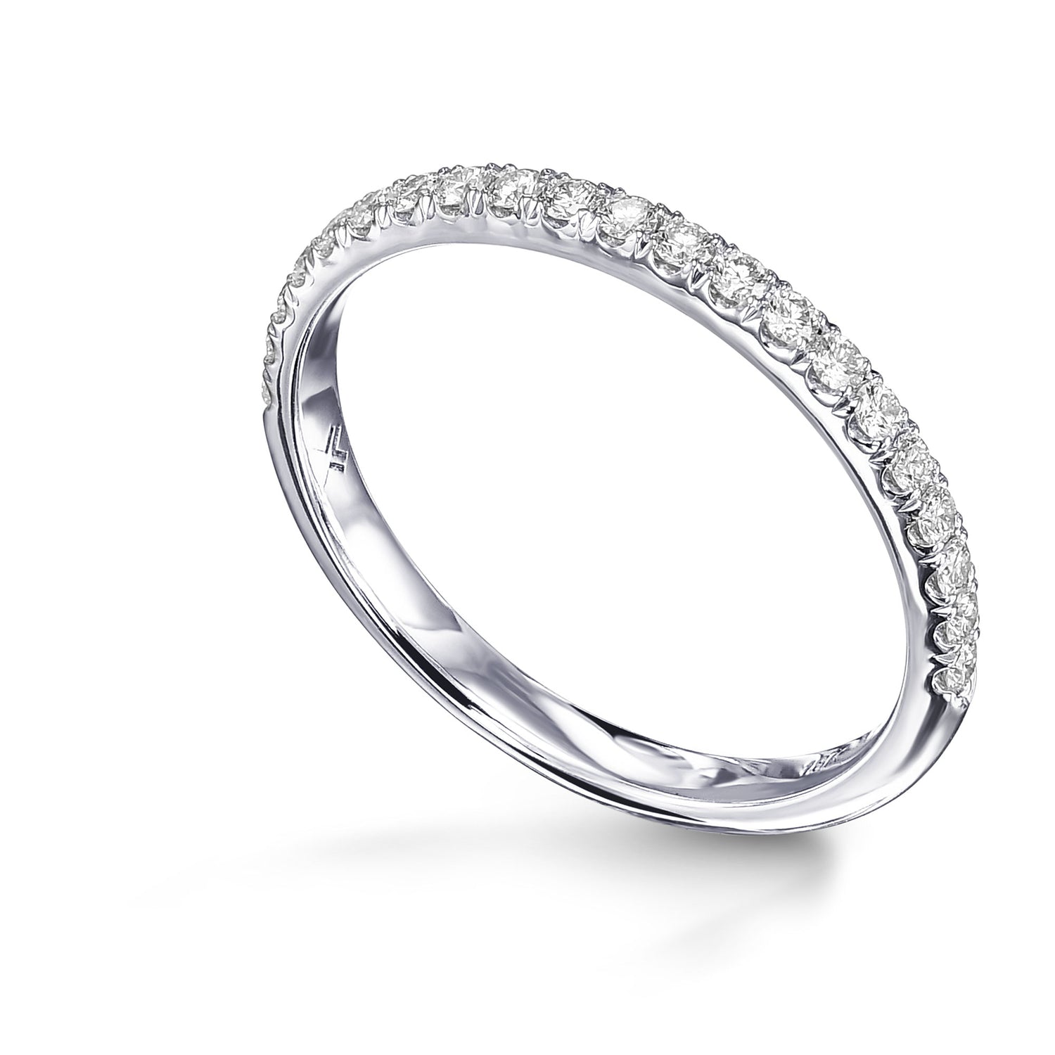 Open Pave Diamond Wedding Band