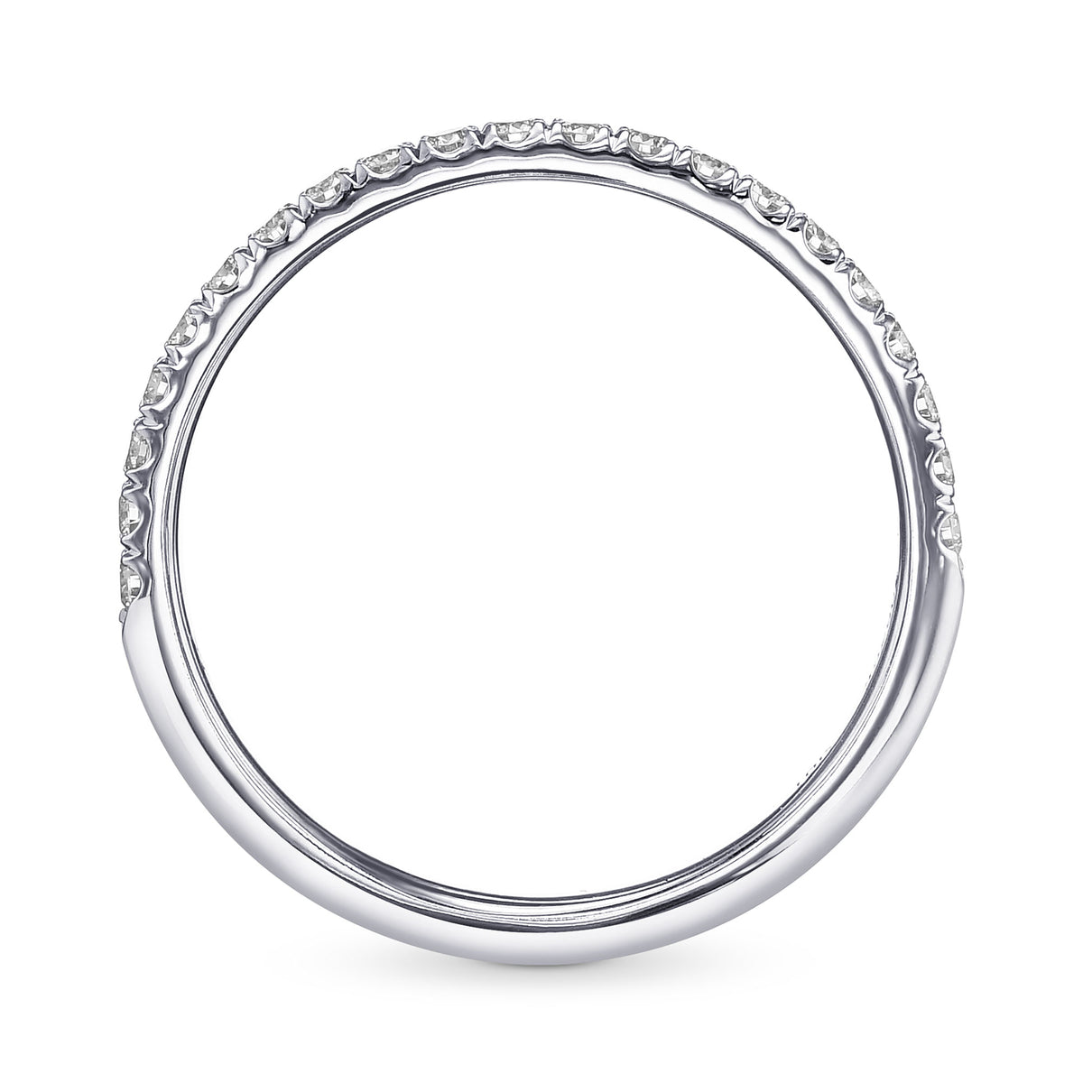 Open Pave Diamond Wedding Band